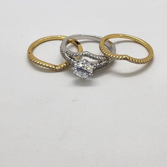 Brand New Sterling Silver 925 3pcs Gemstone Ring - Picture 5 of 5